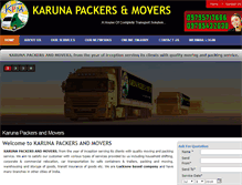 Tablet Screenshot of karunapackers.com
